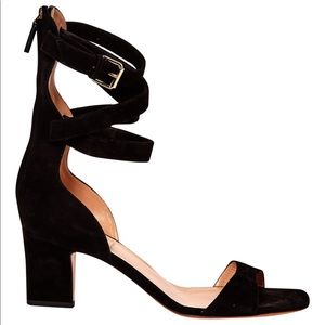 Valentino Garavani Gladiator suede Block Heel Black size 39